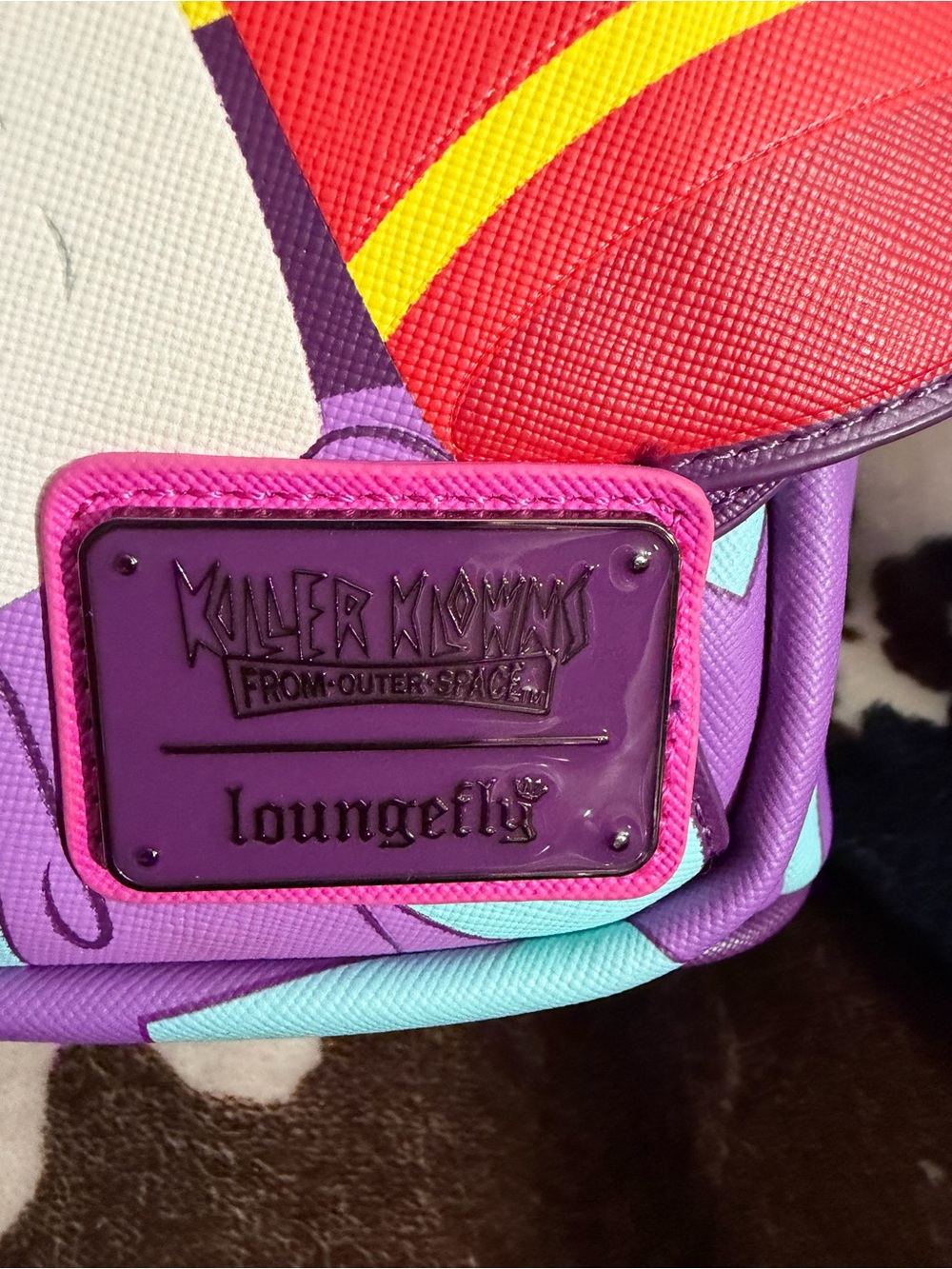 Loungefly Purple Clown Backpack with Green Hair and Red Accents - Picture 2 of 8